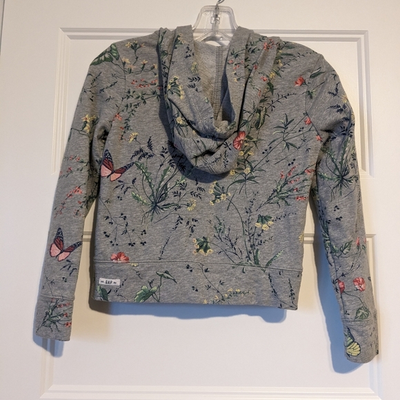 Flower print zip hoodie - Picture 2 of 3